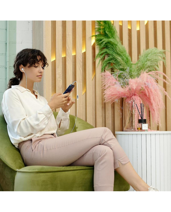 Cordon de câble audio mâle de type C femelle de 3,5 mm, adaptateur audio audio analogique pour casque d’écoute [...]