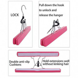 3pcs Hair Extensions Holder Wig Storage Bag With Hanger Portable Wig Storage Bag Hair Extension Carrier Holder