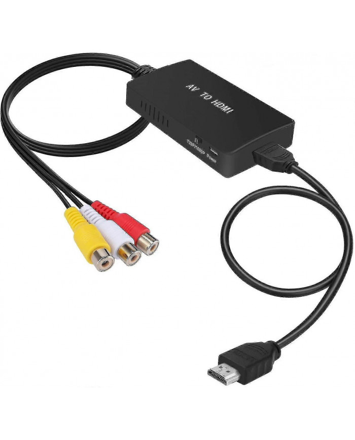 Convertisseur Rca vers Hdmi, prise en charge de l’adaptateur composite vers Hdmi 1080p Pal / ntsc