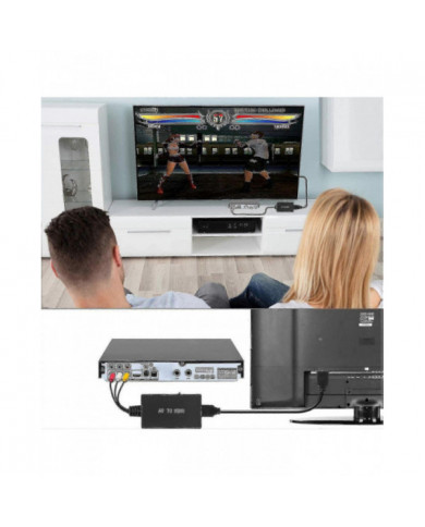 Convertisseur Rca vers Hdmi, prise en charge de l’adaptateur composite vers Hdmi 1080p Pal / ntsc