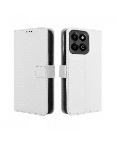 Pour Honor 200 Smart 5G / Play 60 Plus 5G Coque de téléphone en cuir PU à texture diamant