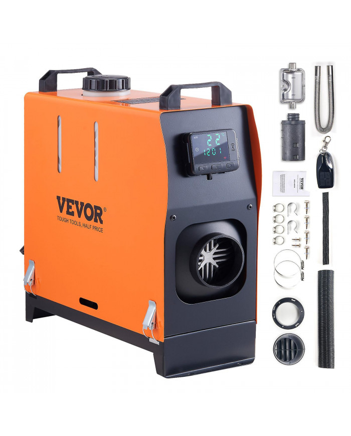 Chauffage d’air diesel tout-en-un 12V 8KW LCD télécommande pour voiture RV à l’intérieur