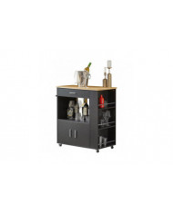 SoBuy Chariot de cuisine Servant Trolley Armoire à micro-ondes, FKW113-SCH