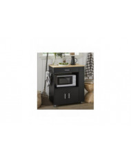 SoBuy Chariot de cuisine Servant Trolley Armoire à micro-ondes, FKW113-SCH