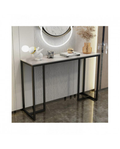 Étroit mince marbre console table couloir entrée porche table d’appoint canapé table d’appoint