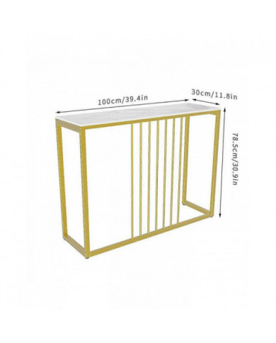 Slim Couloir Console Table Entrée Salon Côté End Table Stockage Étroit