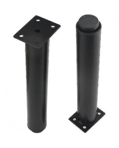 (25-42cm, noir) Lot de 4 pieds de meubles en métal réglables solides-XinHan