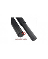 (25-42cm, noir) Lot de 4 pieds de meubles en métal réglables solides-XinHan