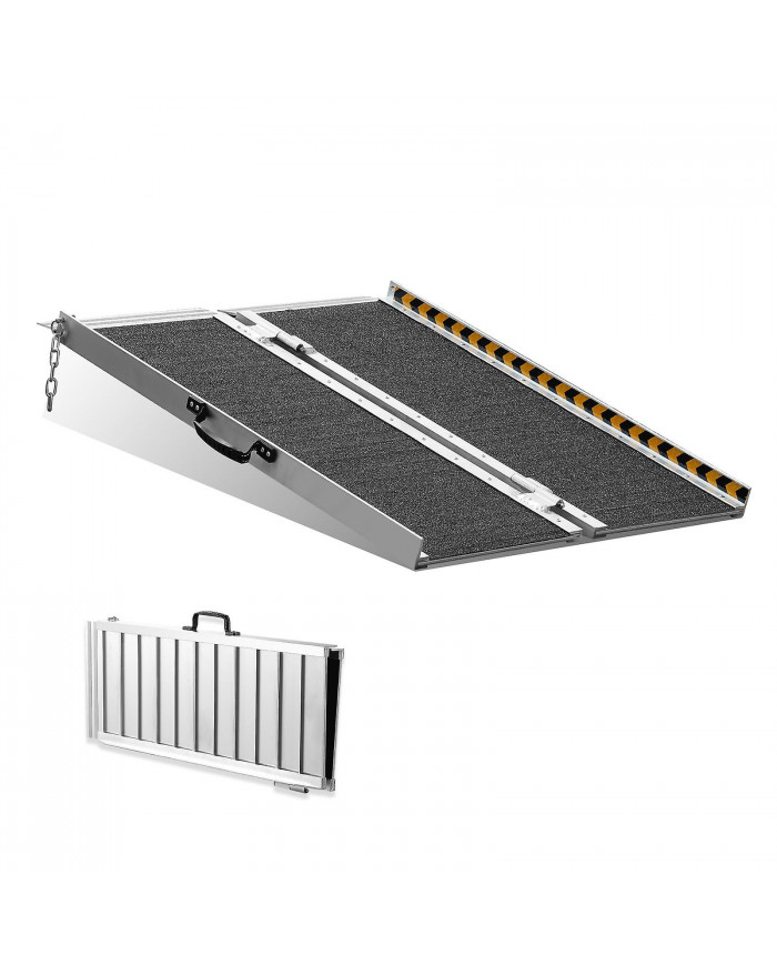 Rampe d’accès portable pour fauteuil roulant, capacité de 3 pi 800 lb, rampe de seuil pliante en aluminium [...]