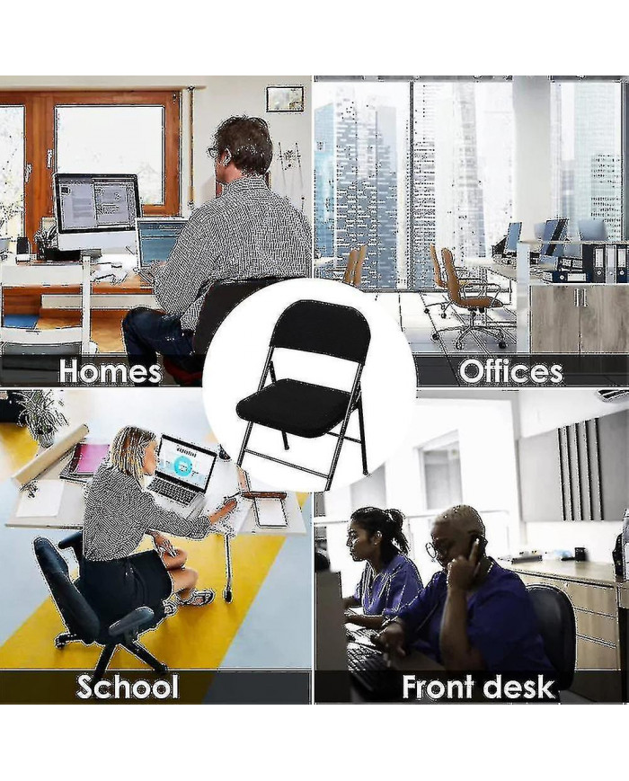 4 Pcs Chaise pliante Split Seat Cover pour Party Wedding Home