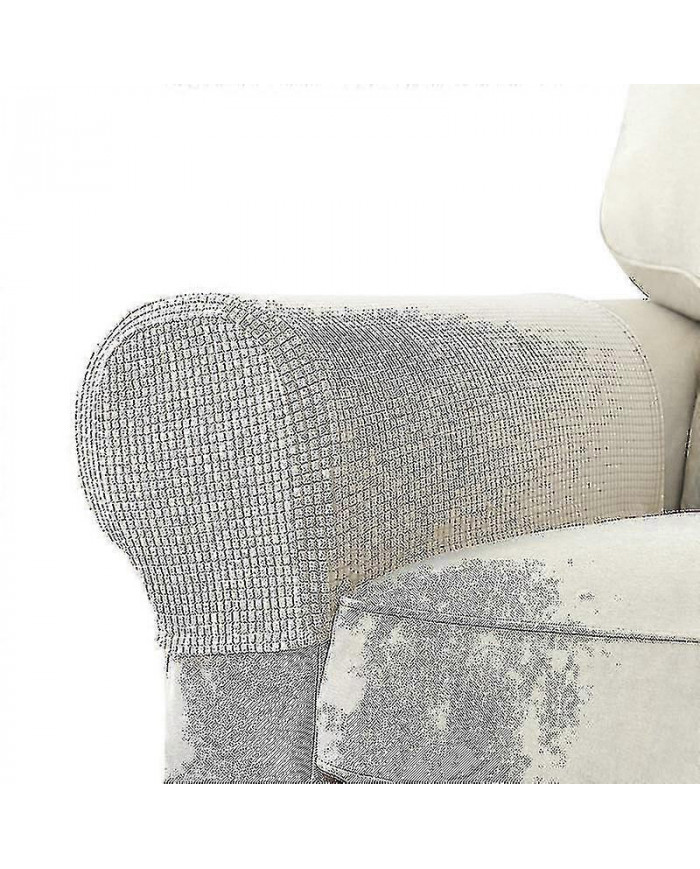2 Pcs Stretch Accoudoir Housses Spandex Jacquard Couvercles Protecteur Doux et Élastique Pour Chaises Canapé [...]