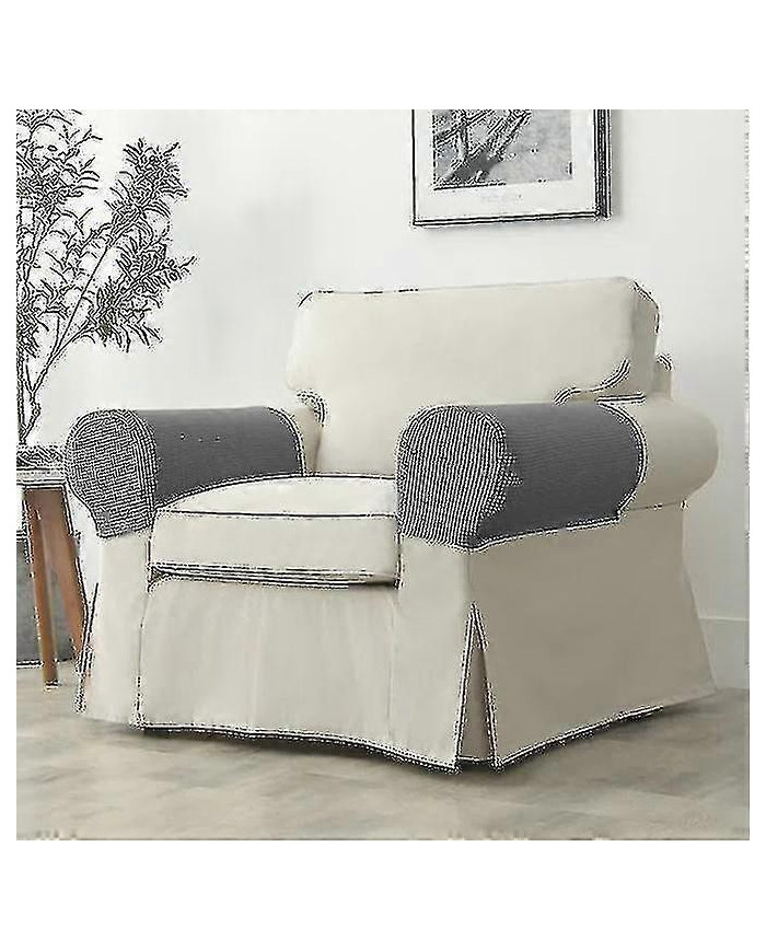 2 Pcs Stretch Accoudoir Housses Spandex Jacquard Couvercles Protecteur Doux et Élastique Pour Chaises Canapé [...]
