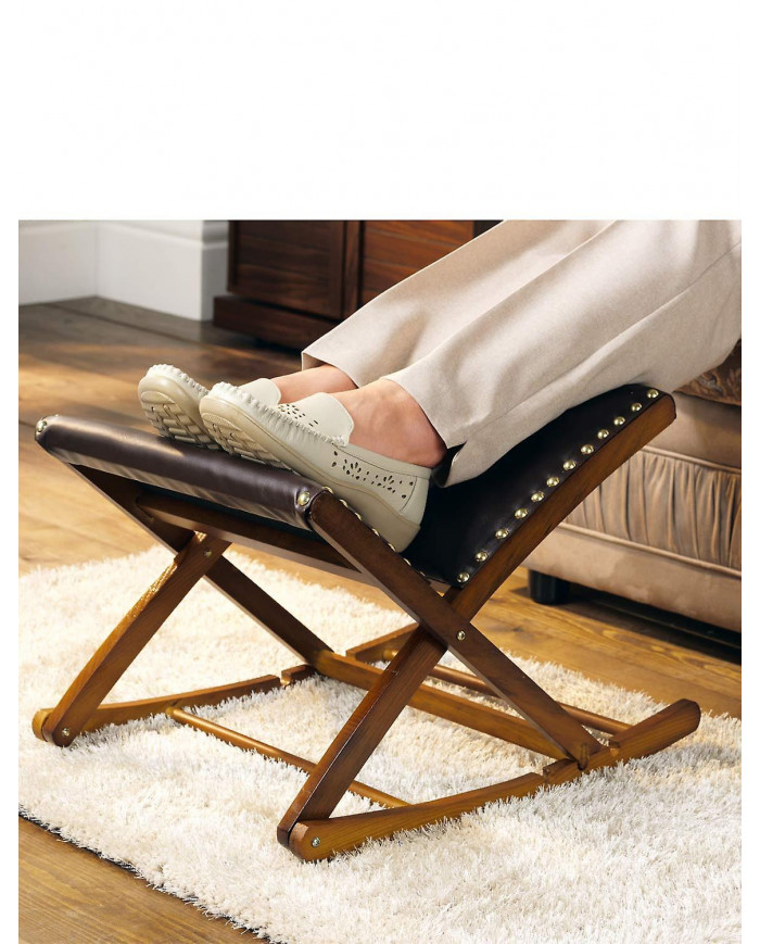 Chums | Qualité | Tabouret à bascule repose-pieds réglable en bois massif | Repose-pieds à bascule élégant et [...]