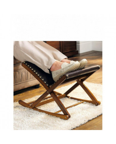 Chums | Qualité | Tabouret à bascule repose-pieds réglable en bois massif | Repose-pieds à bascule élégant et [...]