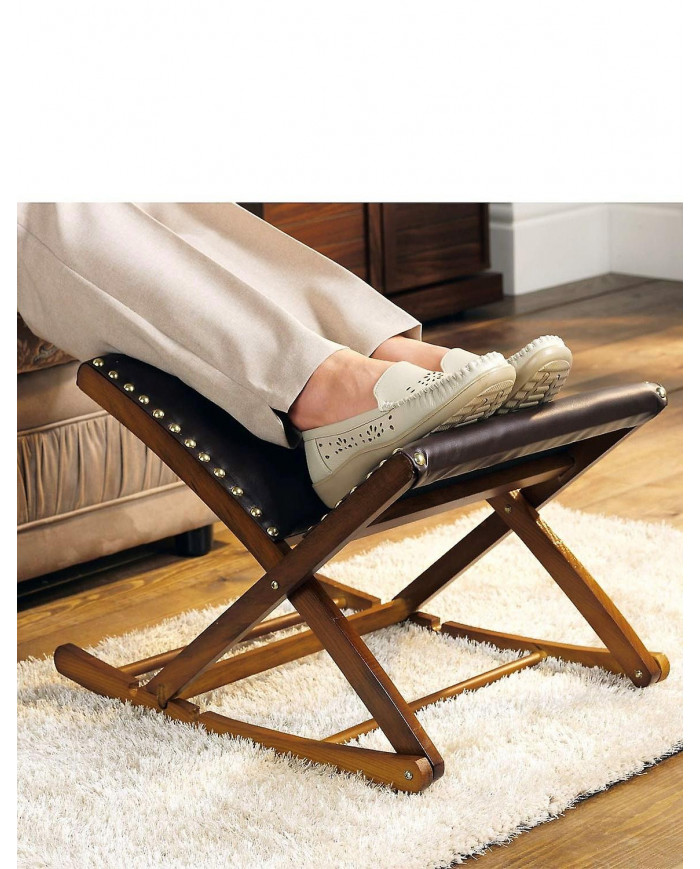 Chums | Qualité | Tabouret à bascule repose-pieds réglable en bois massif | Repose-pieds à bascule élégant et [...]