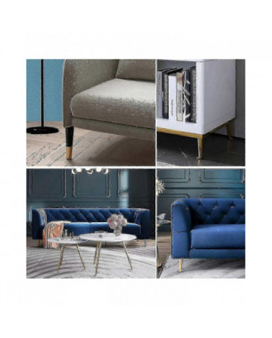 Ensemble de 4 pieds de meuble, pied de canapé inclinable, pied de table armoire pieds de chevet pieds en métal, [...]