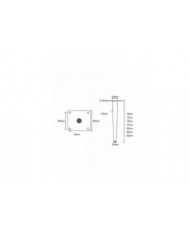 Ensemble de 4 pieds de meuble, pied de canapé inclinable, pied de table armoire pieds de chevet pieds en métal, [...]