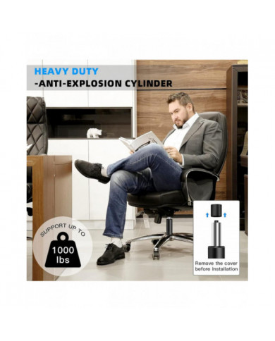 Cylindre de levage à gaz pour chaise de bureau de 1000 lb (450 kg) - Nouveau noir