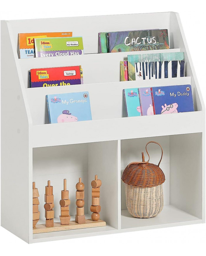 SoBuy enfants blanc bois bibliothèque présentoir, KMB01-W