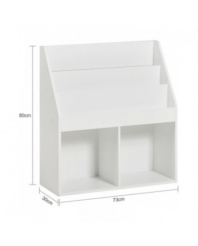 SoBuy enfants blanc bois bibliothèque présentoir, KMB01-W