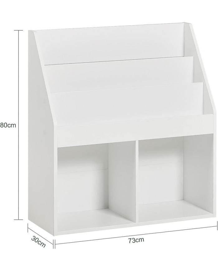 SoBuy enfants blanc bois bibliothèque présentoir, KMB01-W