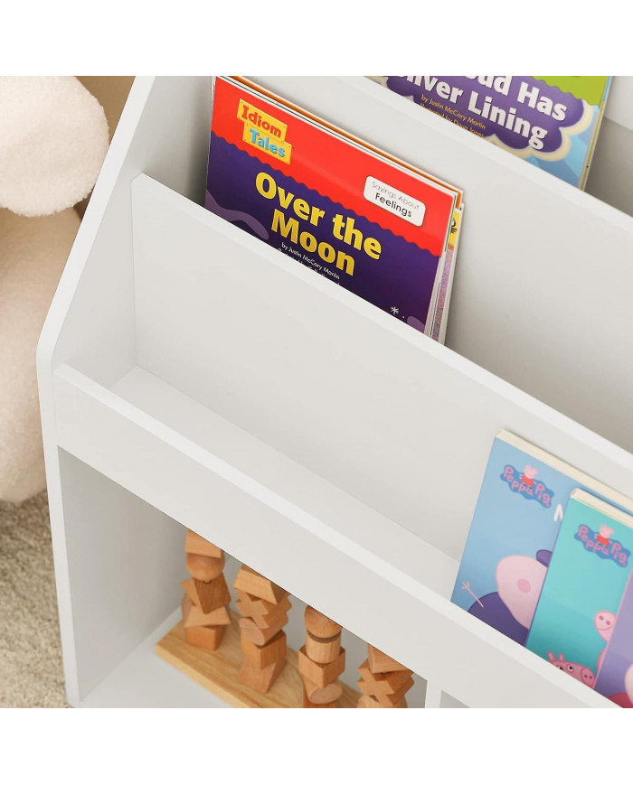 SoBuy enfants blanc bois bibliothèque présentoir, KMB01-W