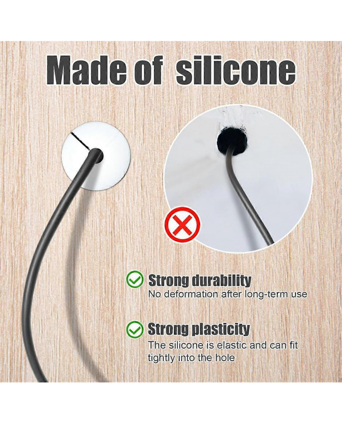 2Pcs Cable Grommet Routing Kit for , Wall Grommets for Cable Through Bushings for Cable 1Inch Wall Hole