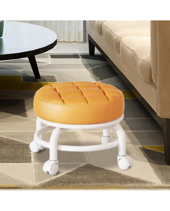 Tabouret de ménage à rouleaux rotatifs à 360° Tabouret mobile Tabouret bas à faible bruit Tabouret bas Roulettes [...]
