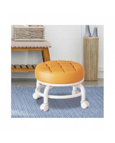 Tabouret de ménage à rouleaux rotatifs à 360° Tabouret mobile Tabouret bas à faible bruit Tabouret bas Roulettes [...]