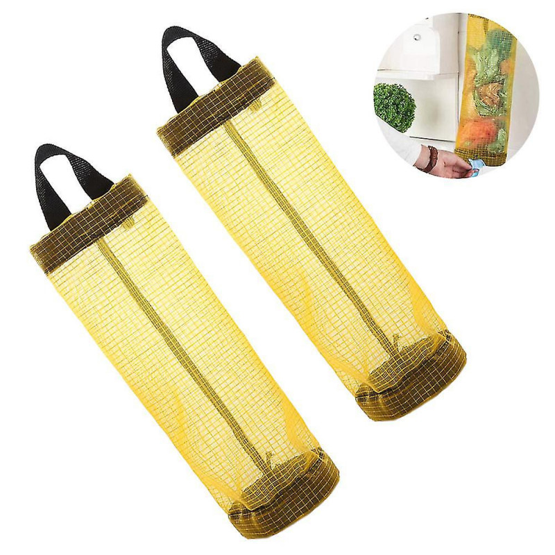 2 Pcs Support de sac en plastique, Distributeurs, Porte-sacs poubelles