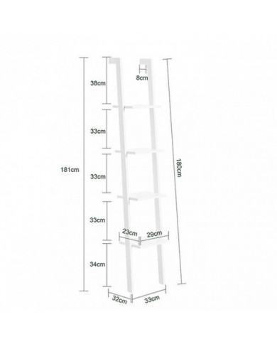 SoBuy moderne 4 niveaux d’affichage étagère murale en bois de rangement, FRG15-W