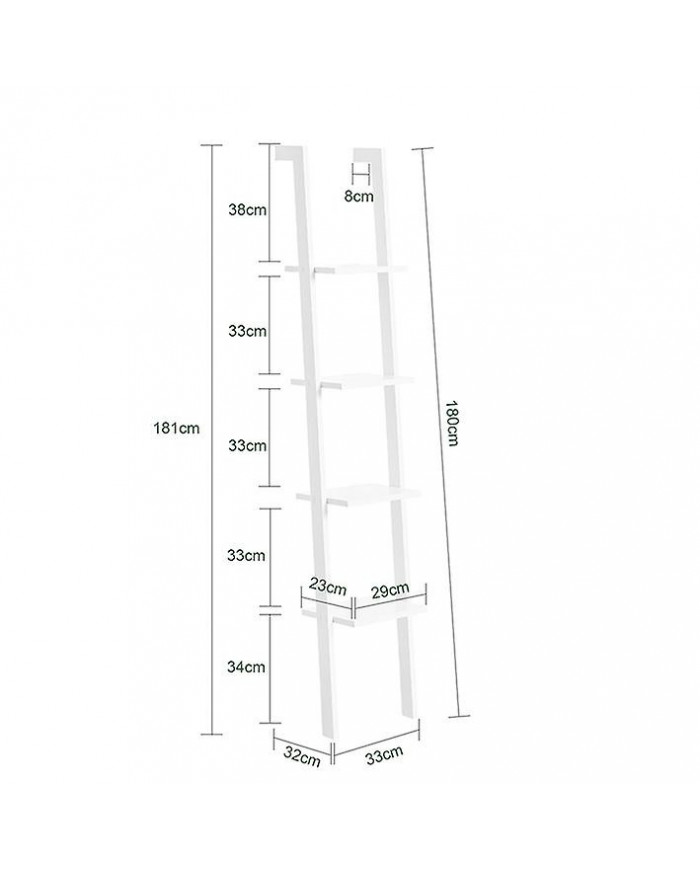 SoBuy moderne 4 niveaux d’affichage étagère murale en bois de rangement, FRG15-W
