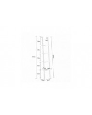 SoBuy moderne 4 niveaux d’affichage étagère murale en bois de rangement, FRG15-W