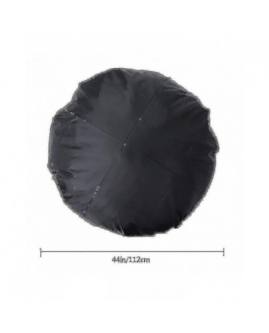 112cm Extérieur Rond Noir Rond Imperméable à l’eau Bbq Grill Couverture Poussière Couverture Patio Fire Pit Cover