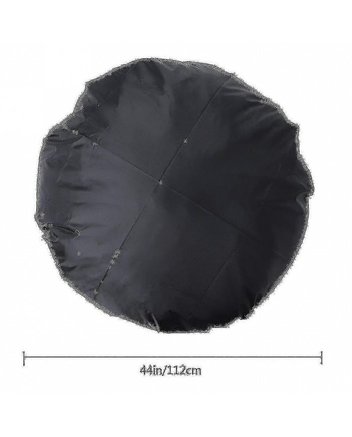 112cm Extérieur Rond Noir Rond Imperméable à l’eau Bbq Grill Couverture Poussière Couverture Patio Fire Pit Cover