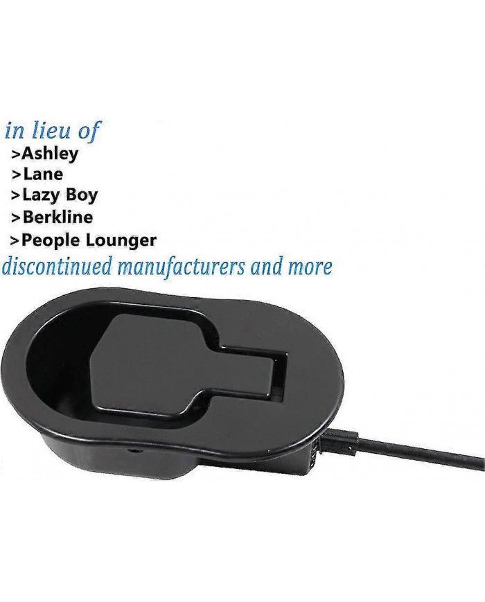 Pièces de rechange inclinables - Poignée universelle en métal noir avec câble - Convient à Ashley et aux [...]