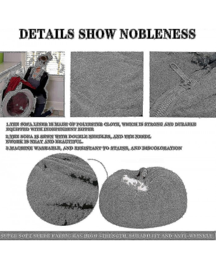 Nouveau extra large pouf sac chaises canapé canapé couverture de canapé paresseux intérieur pour adultes enfants [...]