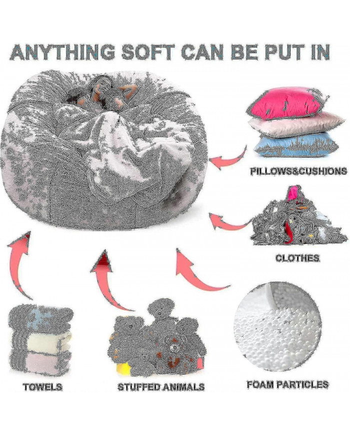 Nouveau extra large pouf sac chaises canapé canapé couverture de canapé paresseux intérieur pour adultes enfants [...]