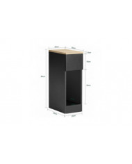 SoBuy Table de chevet Table d’Appoint Table Lampe Table Noir & Naturel, FBT111-SCH