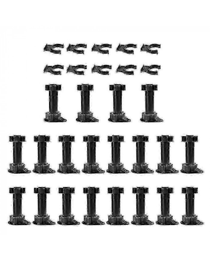 20pcs Meubles Pieds Armoire réglable Pied Leg Unit Cabinet Pieds avec Clips de planche pour Cuisine Ba