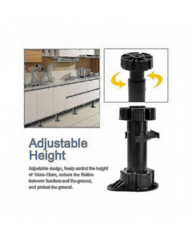 20pcs Meubles Pieds Armoire réglable Pied Leg Unit Cabinet Pieds avec Clips de planche pour Cuisine Ba