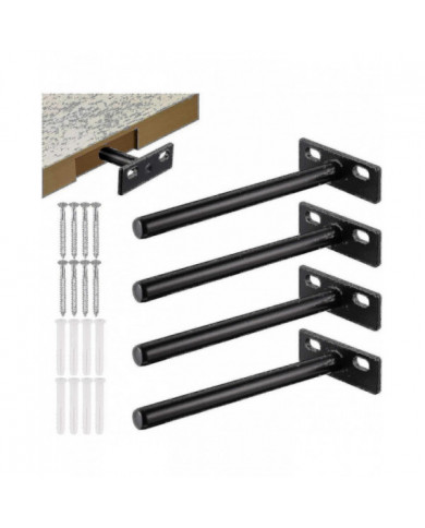 4pcs / 6pcs Support d’étagère flottant, Support d’étagère invisible en métal, Support d’étagère caché robuste, [...]