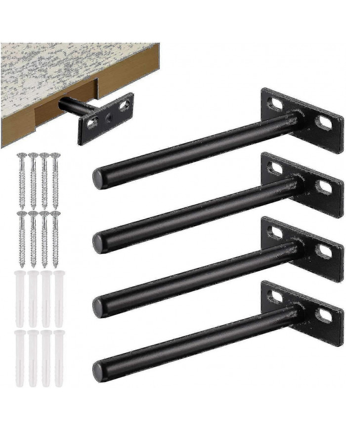 4pcs / 6pcs Support d’étagère flottant, Support d’étagère invisible en métal, Support d’étagère caché robuste, [...]