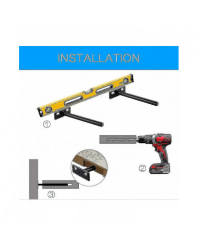 4pcs / 6pcs Support d’étagère flottant, Support d’étagère invisible en métal, Support d’étagère caché robuste, [...]