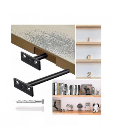 4pcs / 6pcs Support d’étagère flottant, Support d’étagère invisible en métal, Support d’étagère caché robuste, [...]