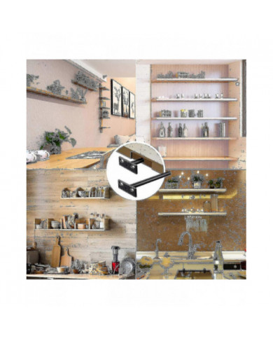 4pcs / 6pcs Support d’étagère flottant, Support d’étagère invisible en métal, Support d’étagère caché robuste, [...]