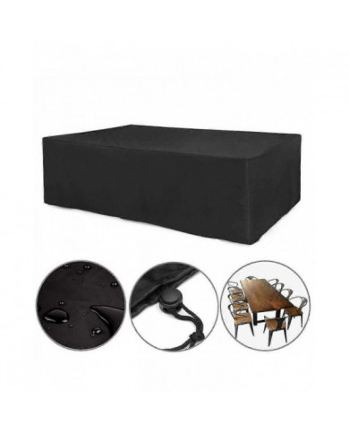 64 Tailles Imperméable à l’eau Patio extérieur Meubles de jardin Housses de chaise de neige de pluie (noir)