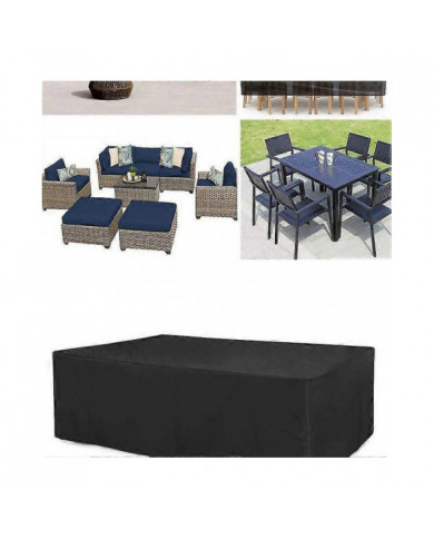 64 Tailles Imperméable à l’eau Patio extérieur Meubles de jardin Housses de chaise de neige de pluie (noir)