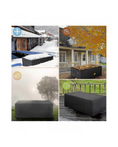 64 Tailles Imperméable à l’eau Patio extérieur Meubles de jardin Housses de chaise de neige de pluie (noir)