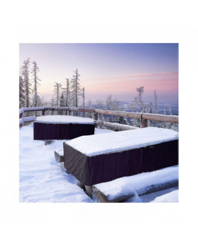 64 Tailles Imperméable à l’eau Patio extérieur Meubles de jardin Housses de chaise de neige de pluie (noir)